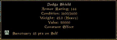 Dodge Shield Sanctuary Enchant
